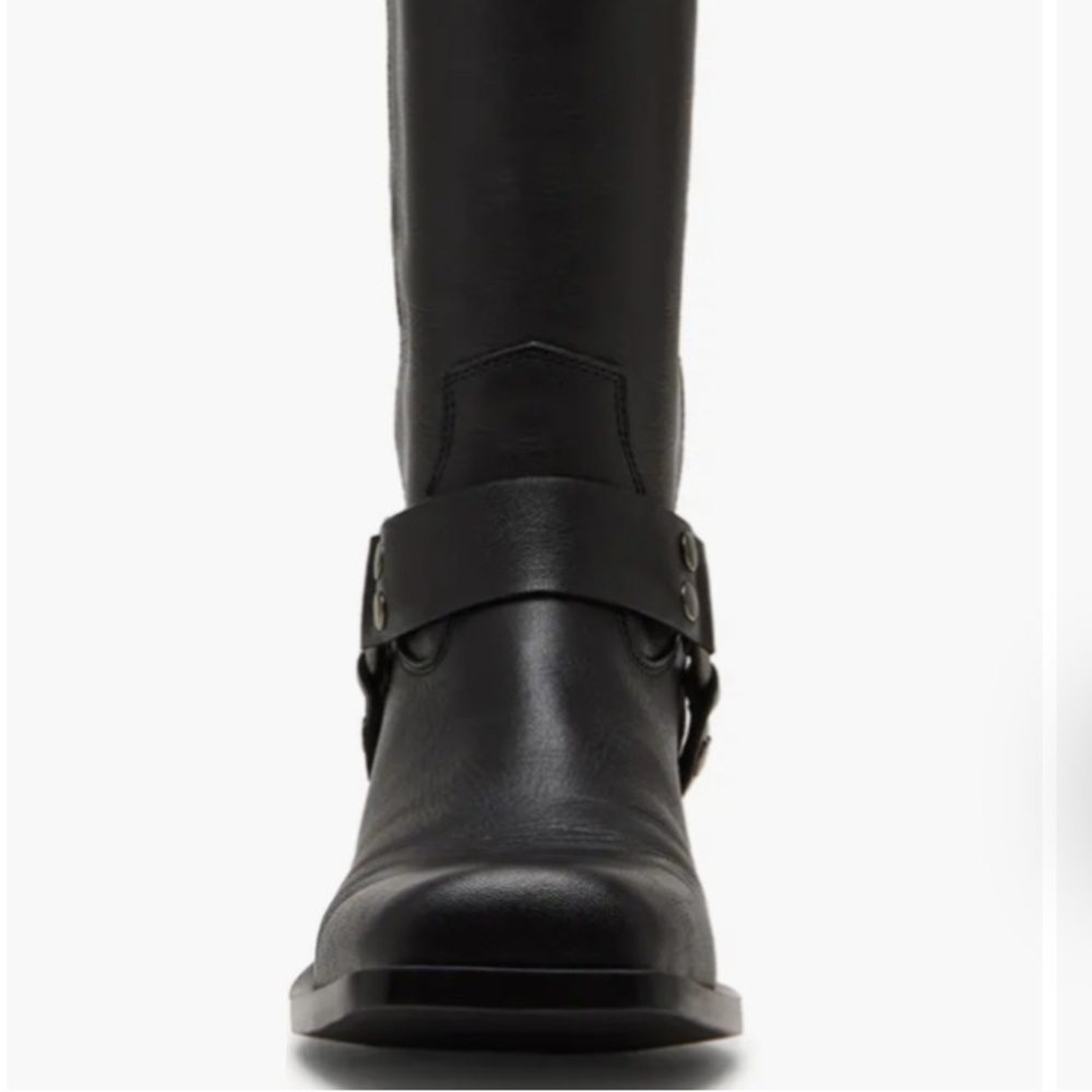 ◼️Steve Madden◼️Women’s Ruskin Engineer Black Heeled Boots  NWT - Picture 8 of 12